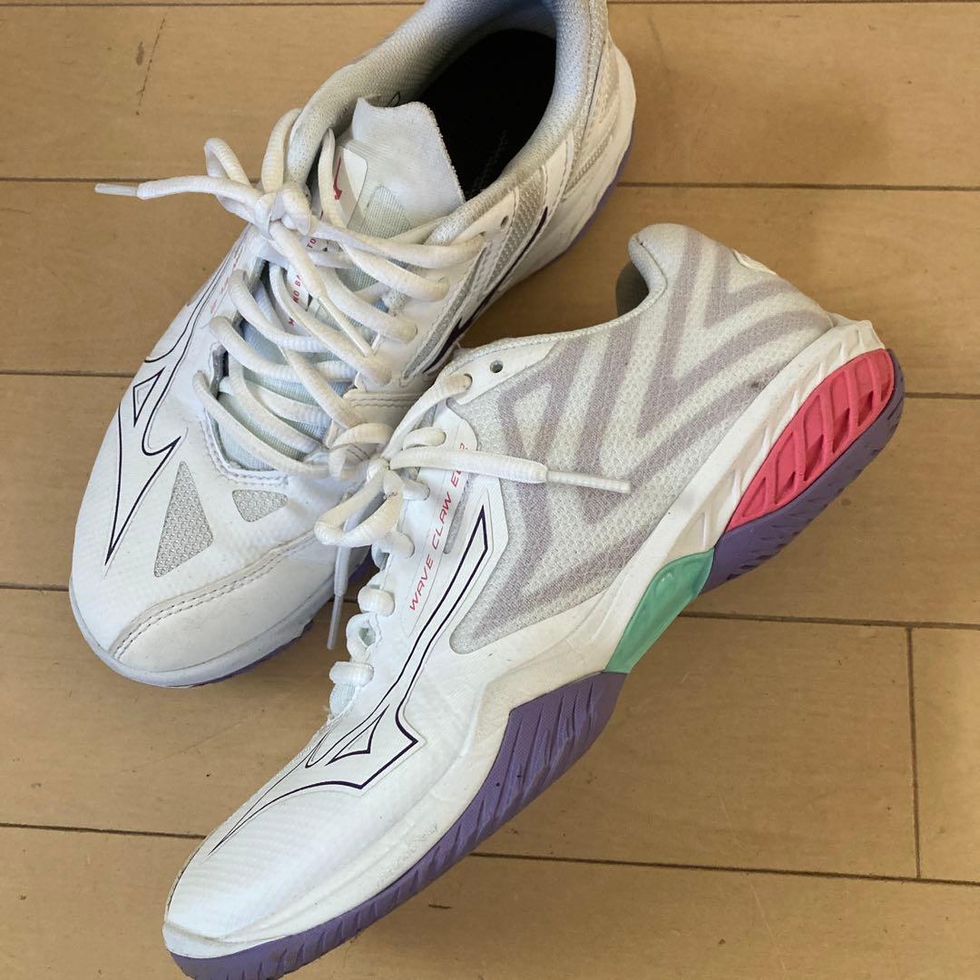 Mizuno バドミントンシューズ ホワイト/パープル