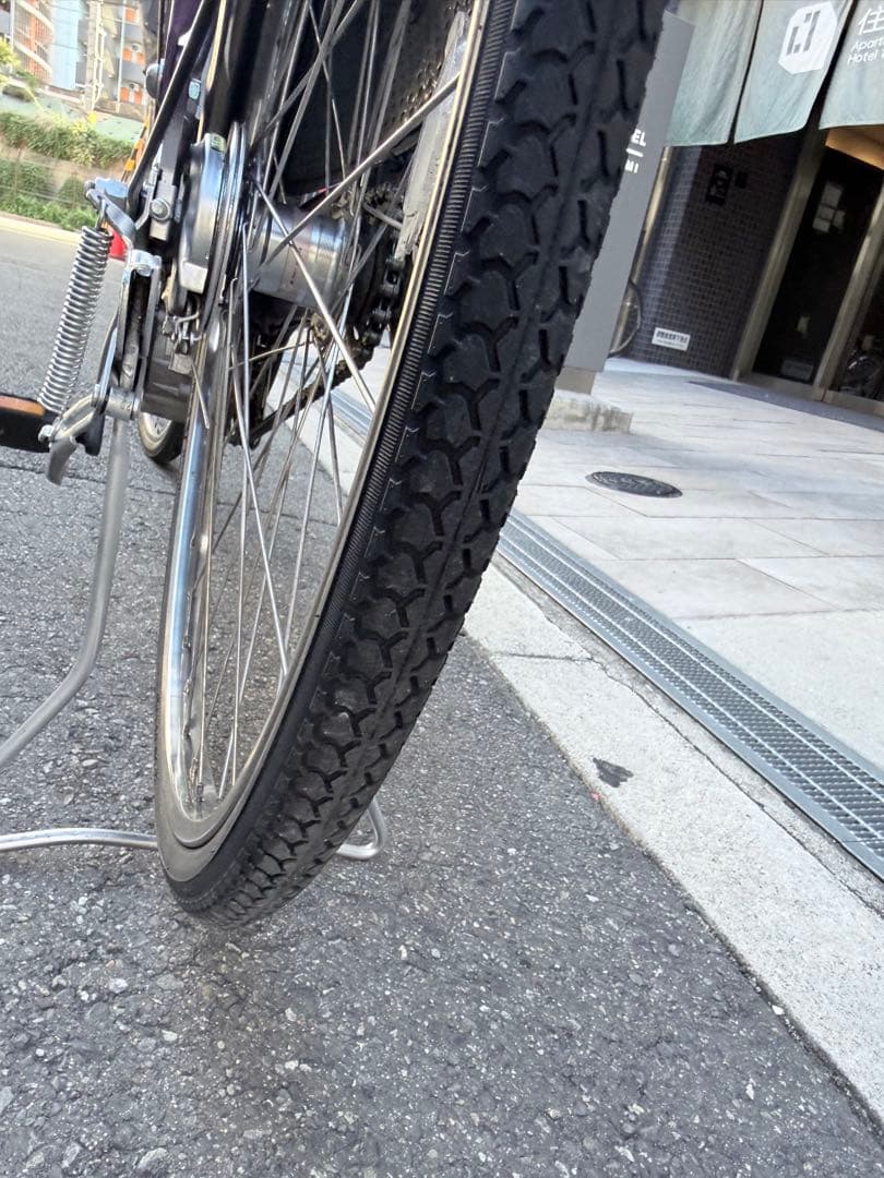 大阪府　ヤマハ　電動アシスト自転車 紫色 シティタイプ