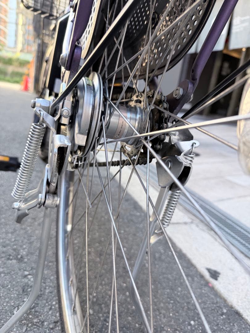 大阪府　ヤマハ　電動アシスト自転車 紫色 シティタイプ