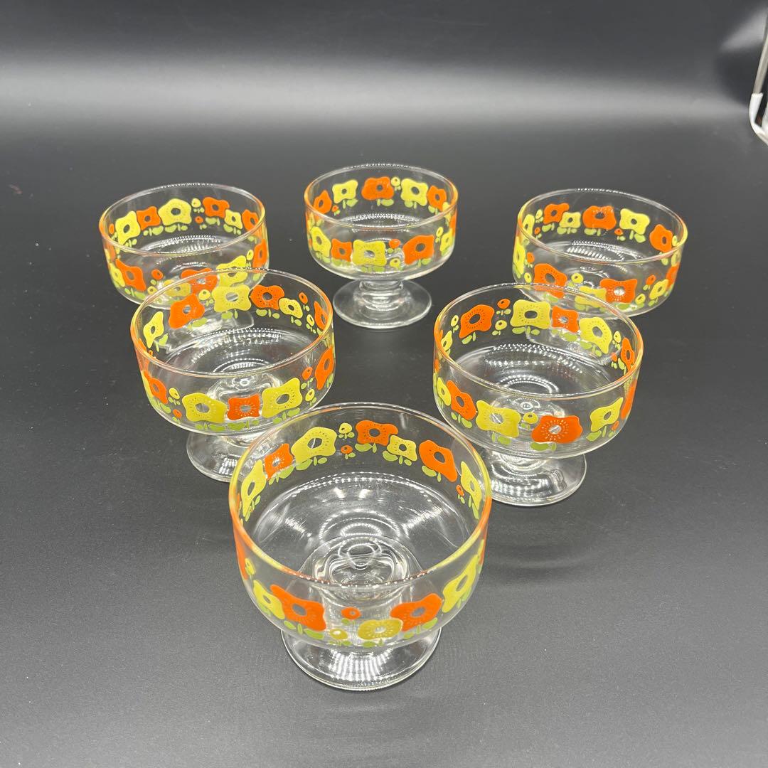 ⭐️新品 未使用品⭐️昭和レトロ 佐々木硝子　デザートグラス　6個セット