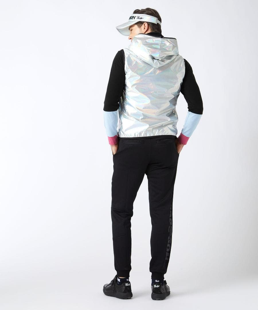 新品☆ダンスウィズドラゴン NYストレッチ タフタ リバーシブルベスト☆青☆XL