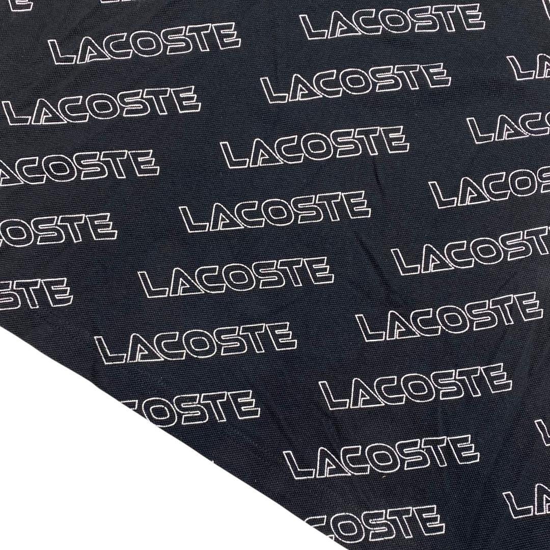 LACOSTE ラコステ 半袖 ポロシャツ L ブラック 総柄 メンズ ゴルフ
