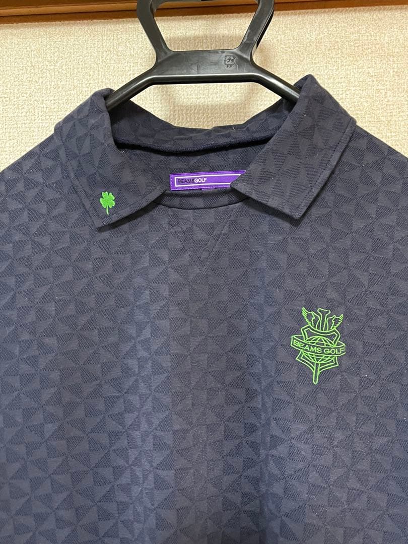 beams golfパープルレーベル　ポロシャツネイビー　超美品