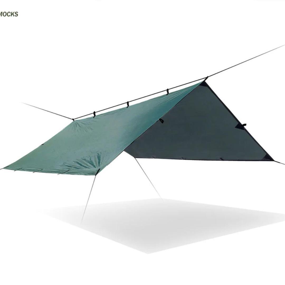 DD Tarp タープ 3m x 3m　オリーブグリーン ポール付き
