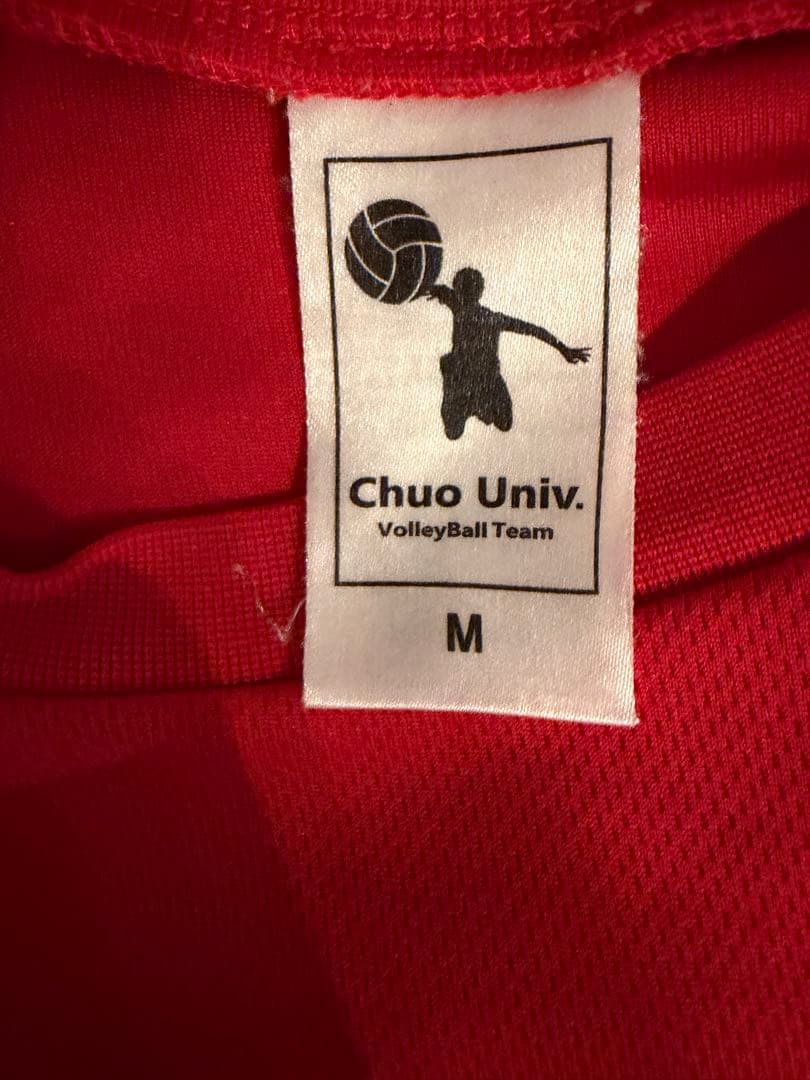 中央大学 バレーボールチーム Tシャツ Mサイズ レッド