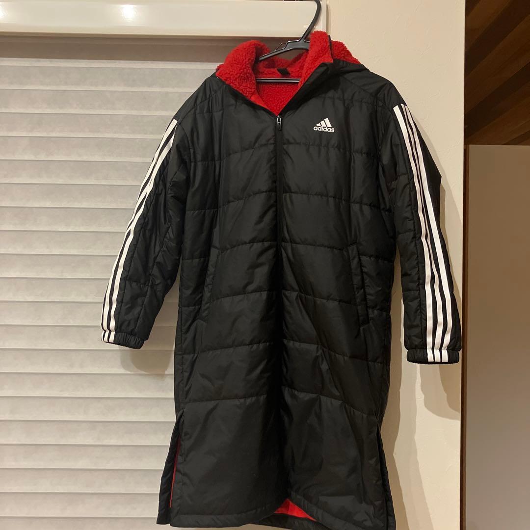 【美品】adidas アディダス　ベンチコート　160センチ　アウター　サッカー