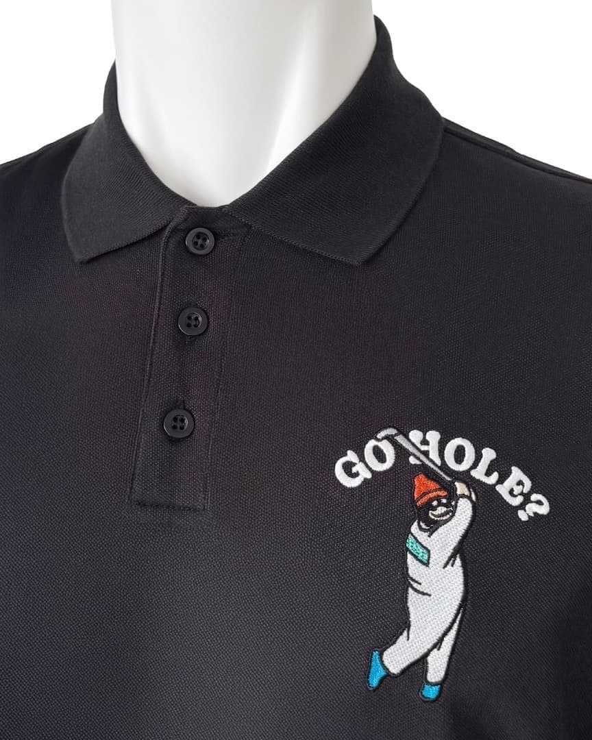 Golfickers（ゴルフィッカーズ）ポロシャツ ブラック・XL