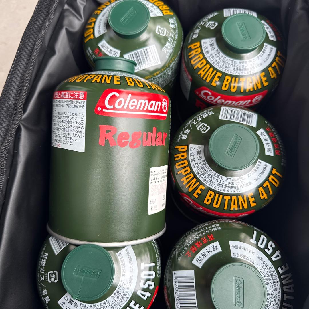Coleman 純正LPガス燃料470G 6本セット　ケース付き　お値下げ可能