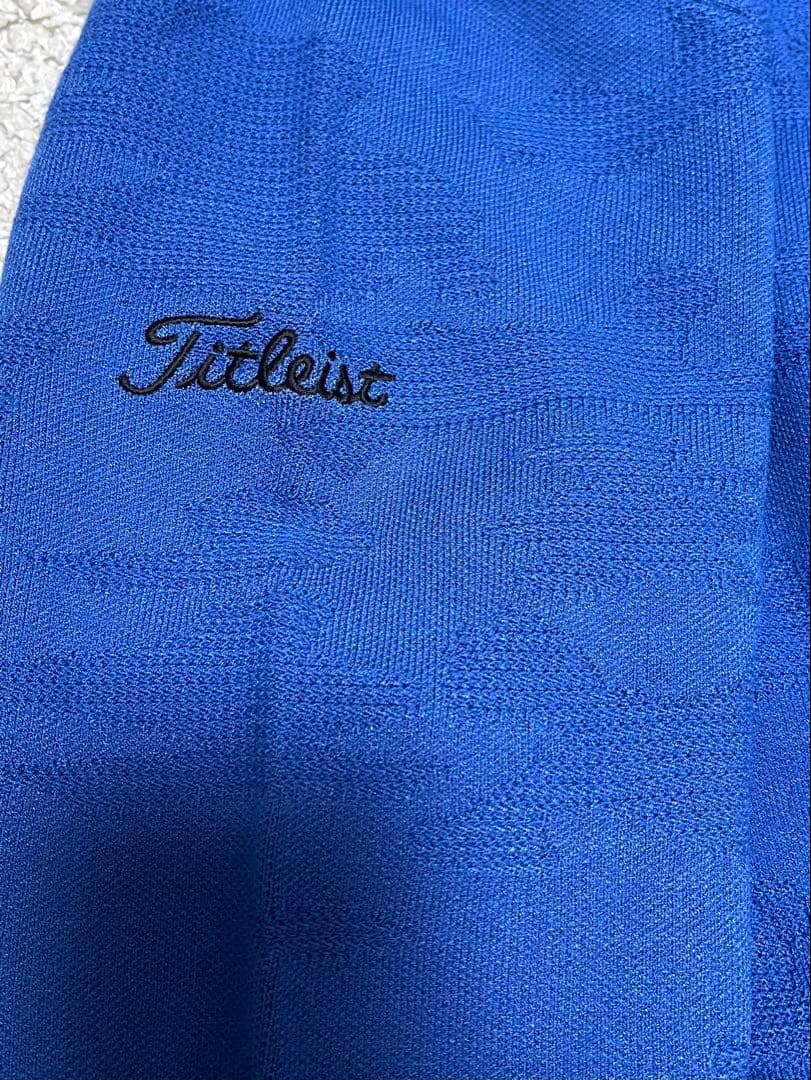 【新品未使用】Titleist 青 クルーネック ニットセーターゴルフメンズM