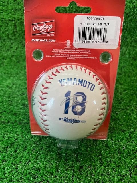 山本由伸2025WS/MVP記念Rawlingsサインボール専用ケース付限定品