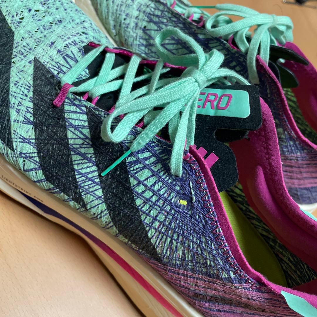 adidas ADIZERO スパイクシューズ ミントグリーン/パープル