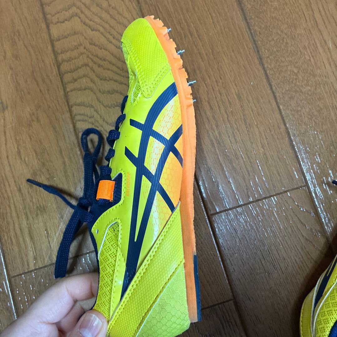 値下げしました！アシックス スパイクシューズ イエロー/ネイビー23センチ