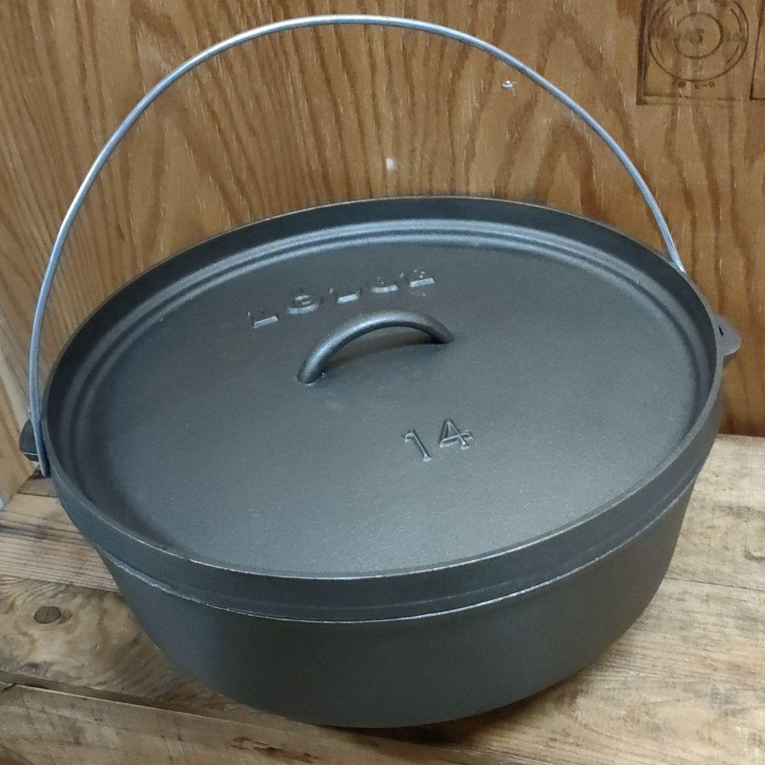 【激レア】LODGE 14インチキャンプダッチオーブン14CO2 オールドロッヂ
