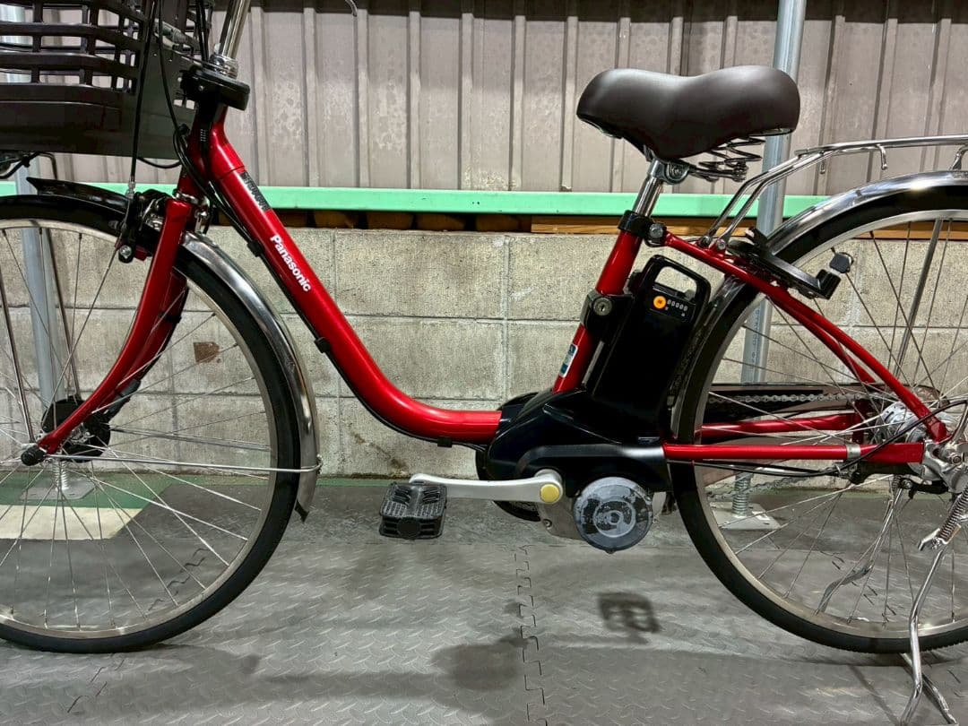 №8797 電動自転車Panasonic ビビDX 26インチ レッド