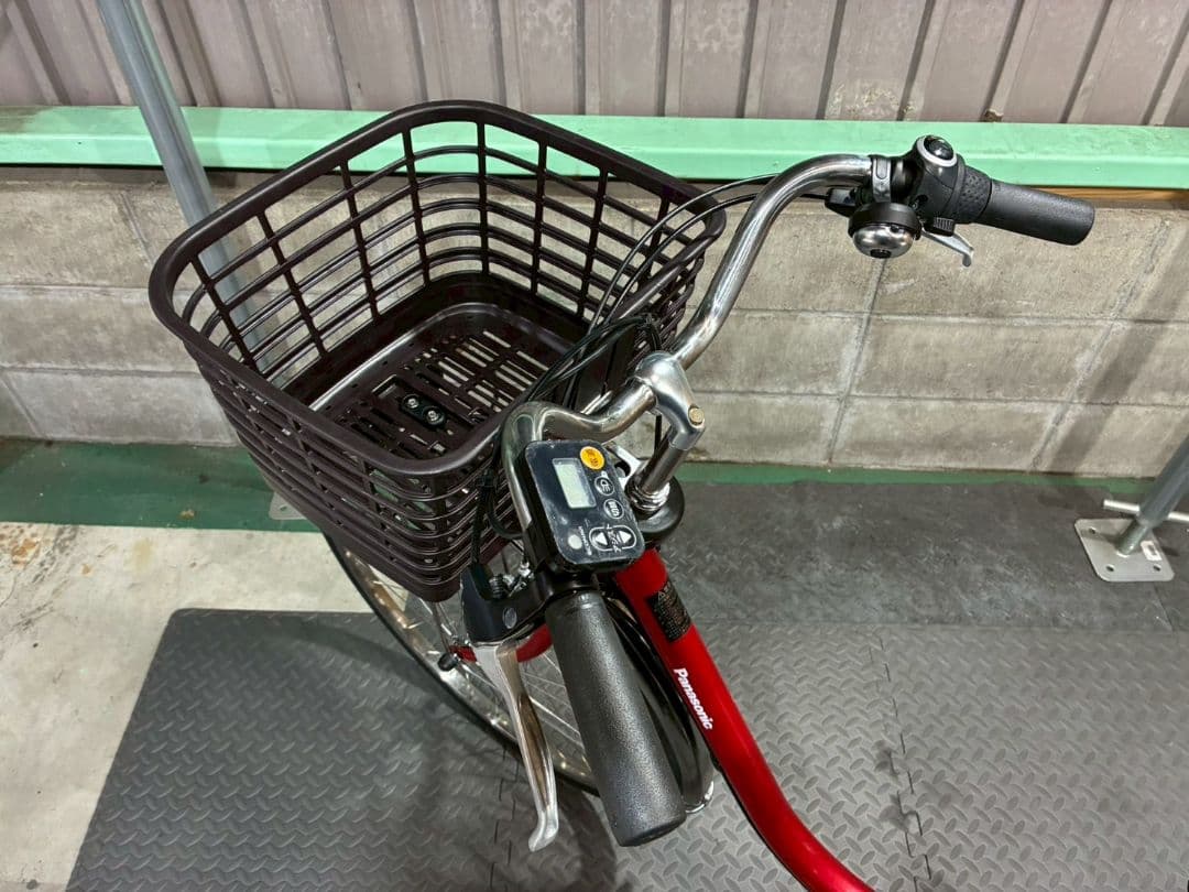 №8797 電動自転車Panasonic ビビDX 26インチ レッド