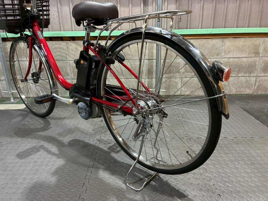 №8797 電動自転車Panasonic ビビDX 26インチ レッド