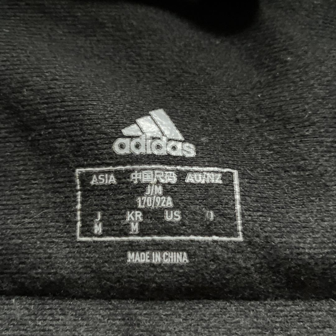 adidas 黒 ベンチコート フード付き