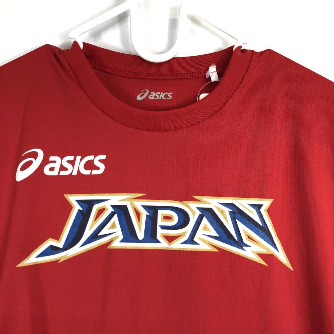 アシックス asics 世界陸上 半袖速乾Tシャツ レッド L ES3863