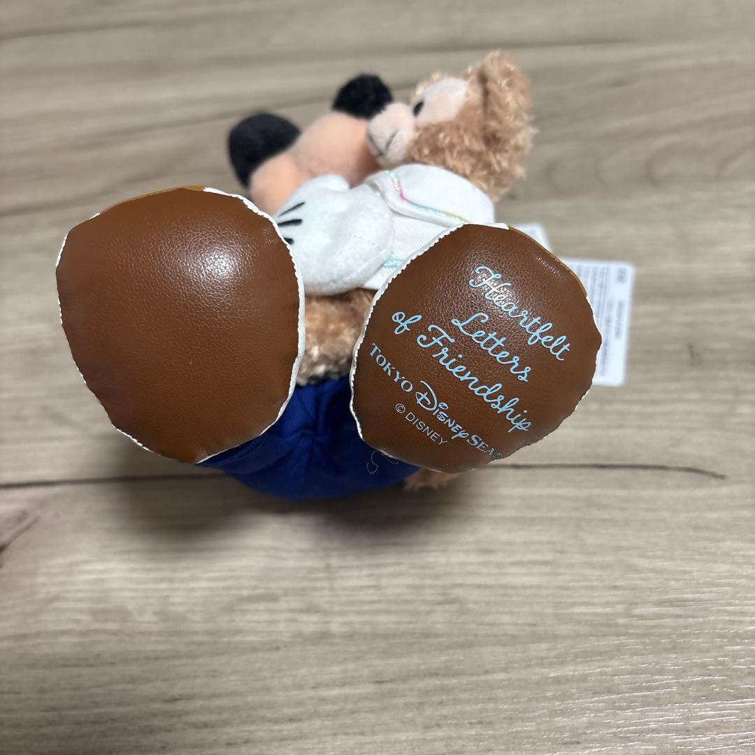 ハートフェルトレターズオブフレンドシップ ミッキー　ダッフィー　ぬいぐるみバッジ