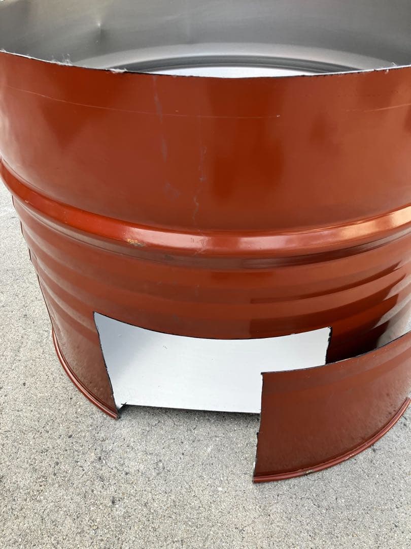 【リクエスト加工品】半切りドラム缶 焼却炉加工