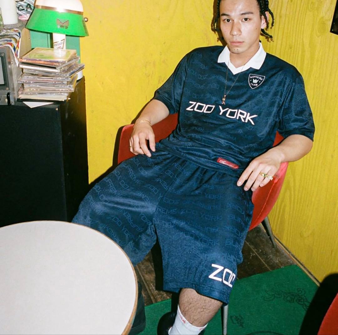 Supreme × ZOO YORK サッカーショーツ ネイビー