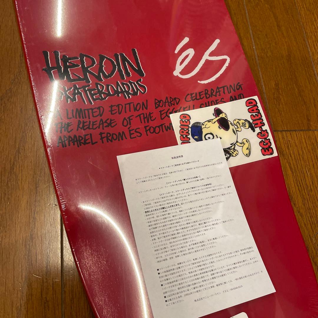 ヘロイン　HEROIN スケートデッキ　9 インチ e's コラボ