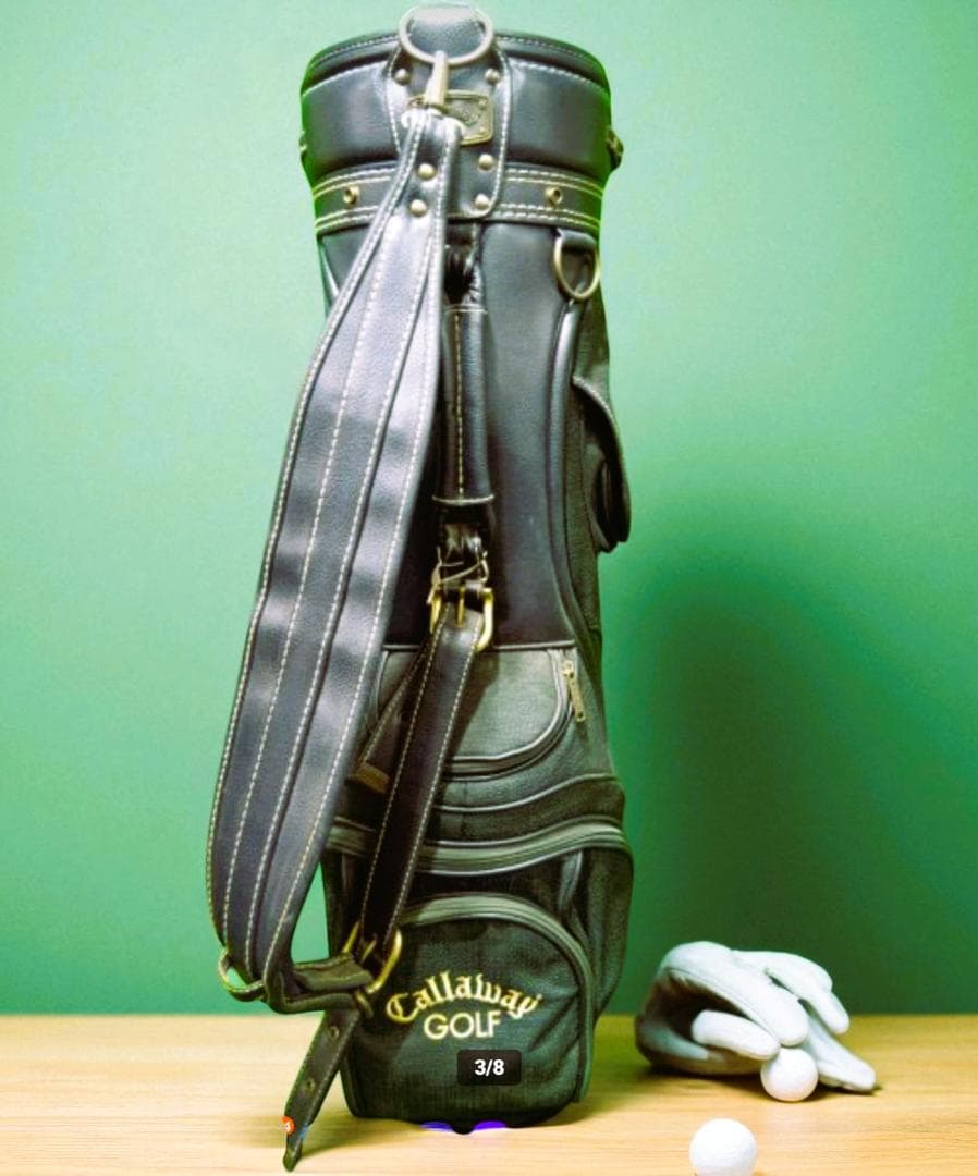 ピンポン送料無　Callaway デニム生地キャディバッグ /ダークグレー
