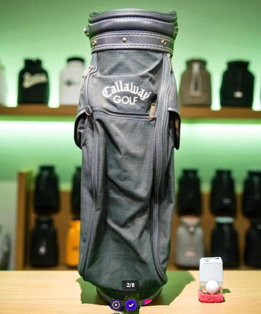 ピンポン送料無　Callaway デニム生地キャディバッグ /ダークグレー