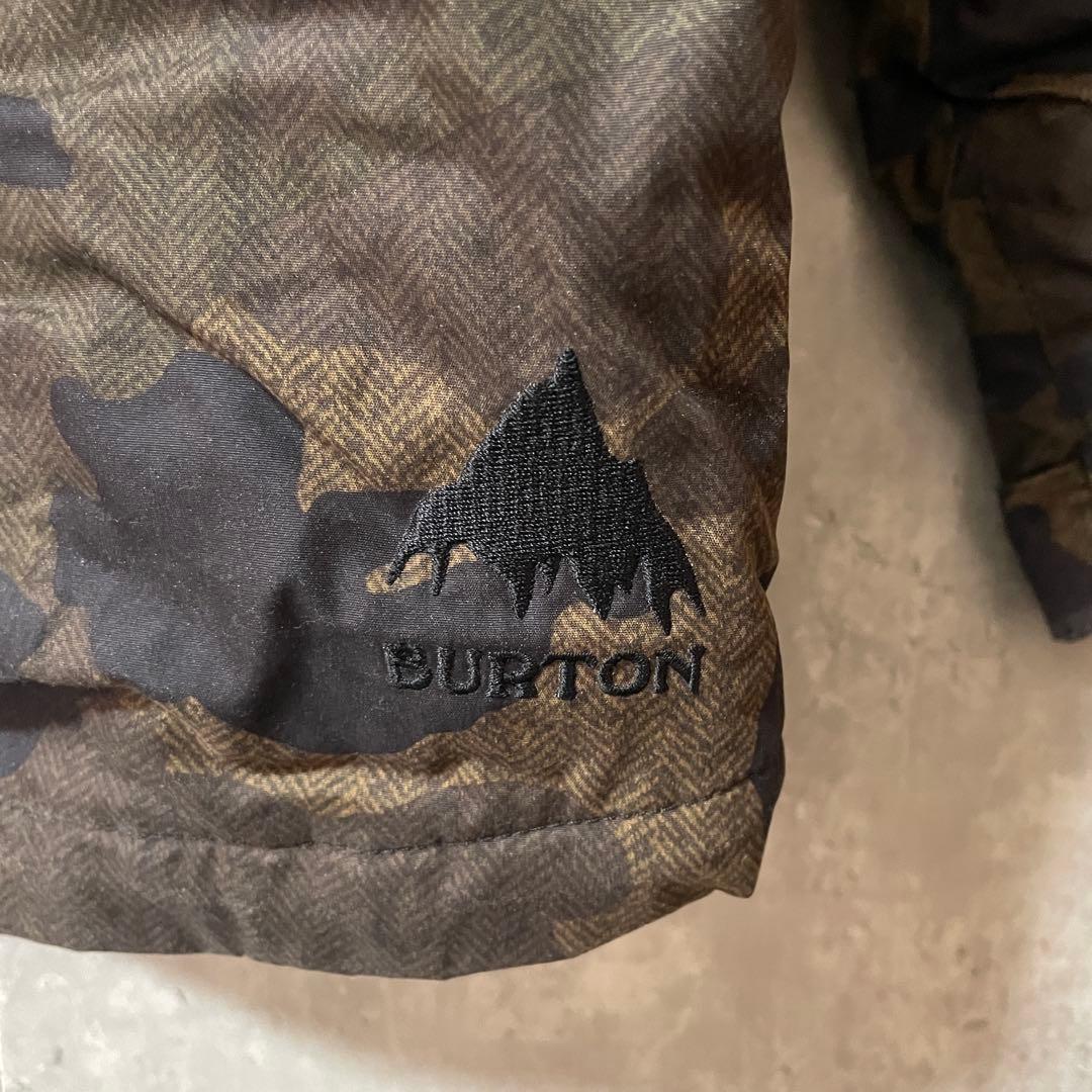 Burtonバートンスキーウェアスノーボードジャケットパーカーフード付迷彩カモ柄