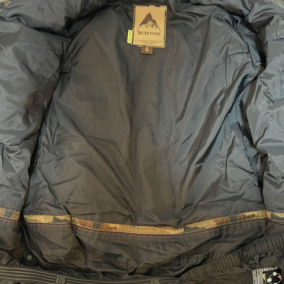 Burtonバートンスキーウェアスノーボードジャケットパーカーフード付迷彩カモ柄