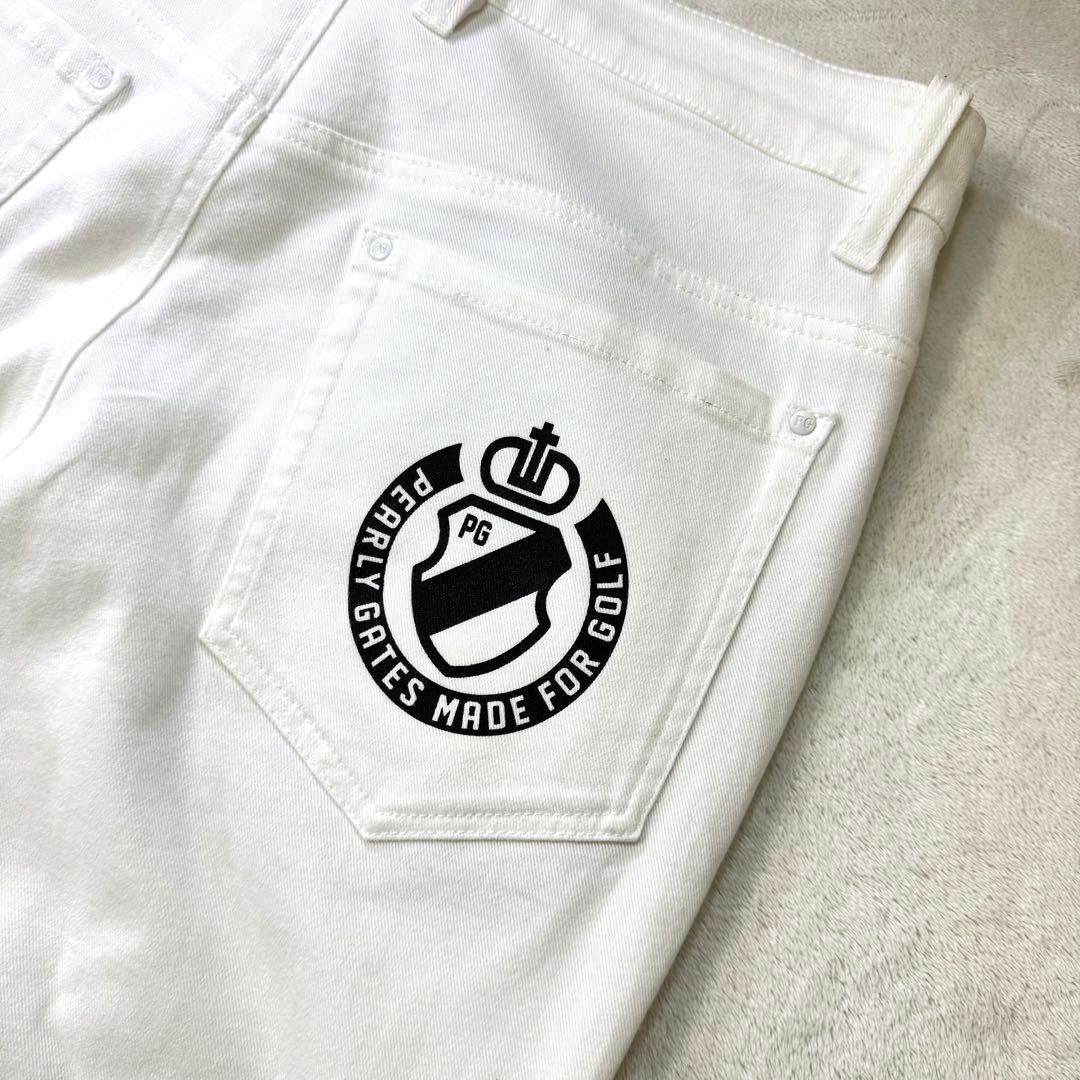 PEARLY GATES ニコちゃん 89刺繍 コットン素材 ゴルフパンツ 4