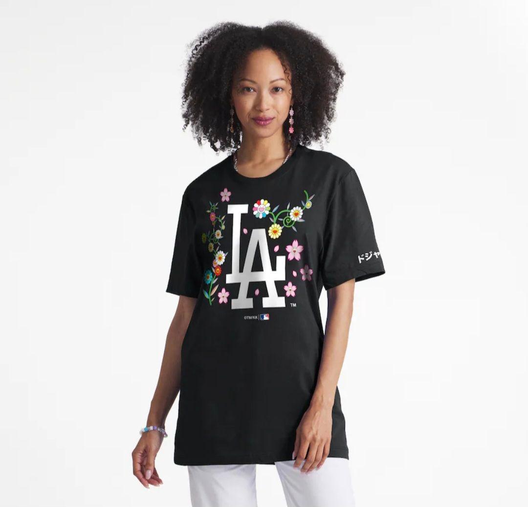 【新品・M】ドジャース×村上隆 限定コラボTシャツ ブラック