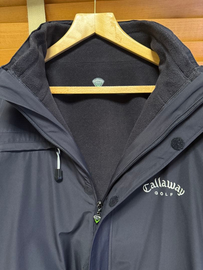 Callaway 4Wayゴルフジャケット フリース 黒 LL 防寒防風撥水