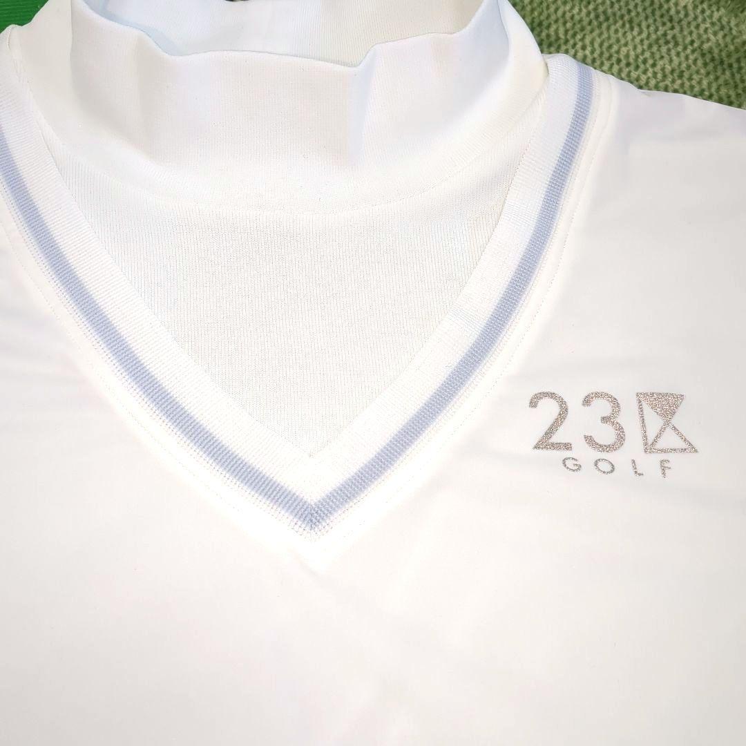 【美品】23区GOLF 1枚で決まる！フェイクレイヤード 防風 プルオーバーL