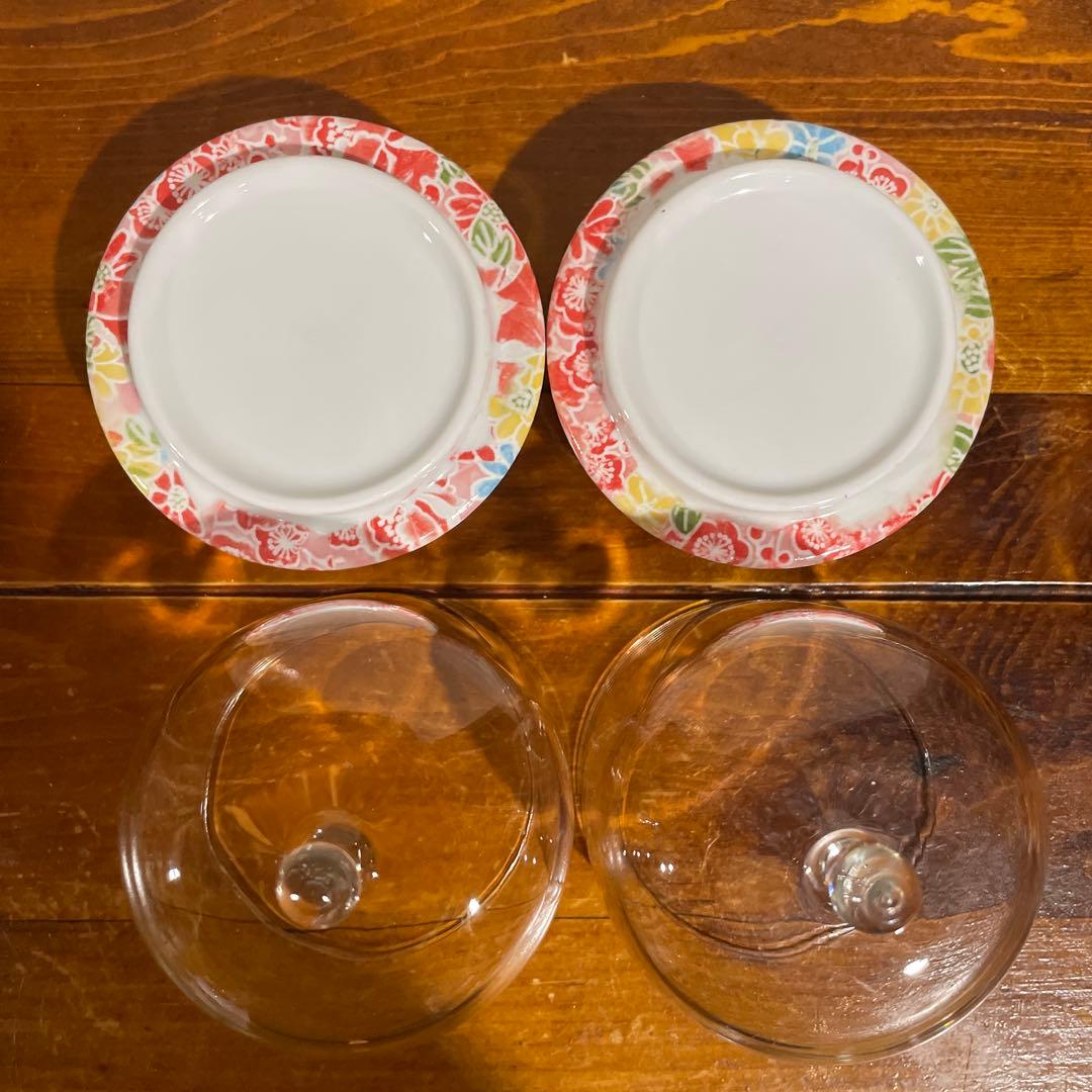 【レア・新品・未使用】有田焼 ドーム型食器 蓋物 ガラス蓋 友禅