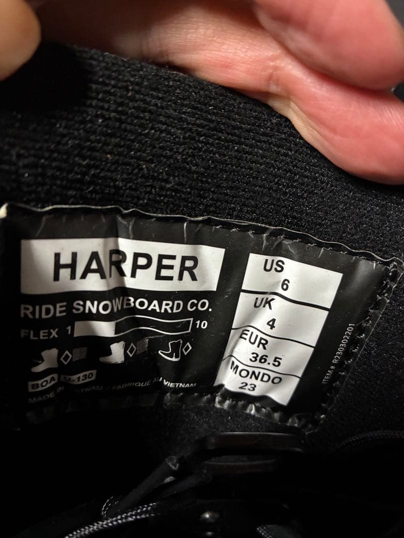 Ride harperブラック スノーボードブーツ 女性用