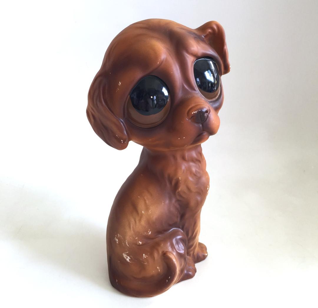 ビンテージEnesco製 Big eye Dog 置物 陶器 犬 フィギュリン