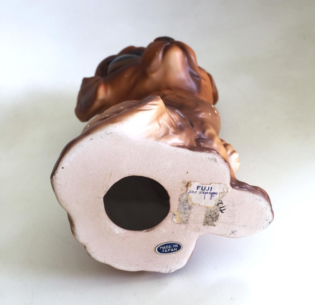 ビンテージEnesco製 Big eye Dog 置物 陶器 犬 フィギュリン