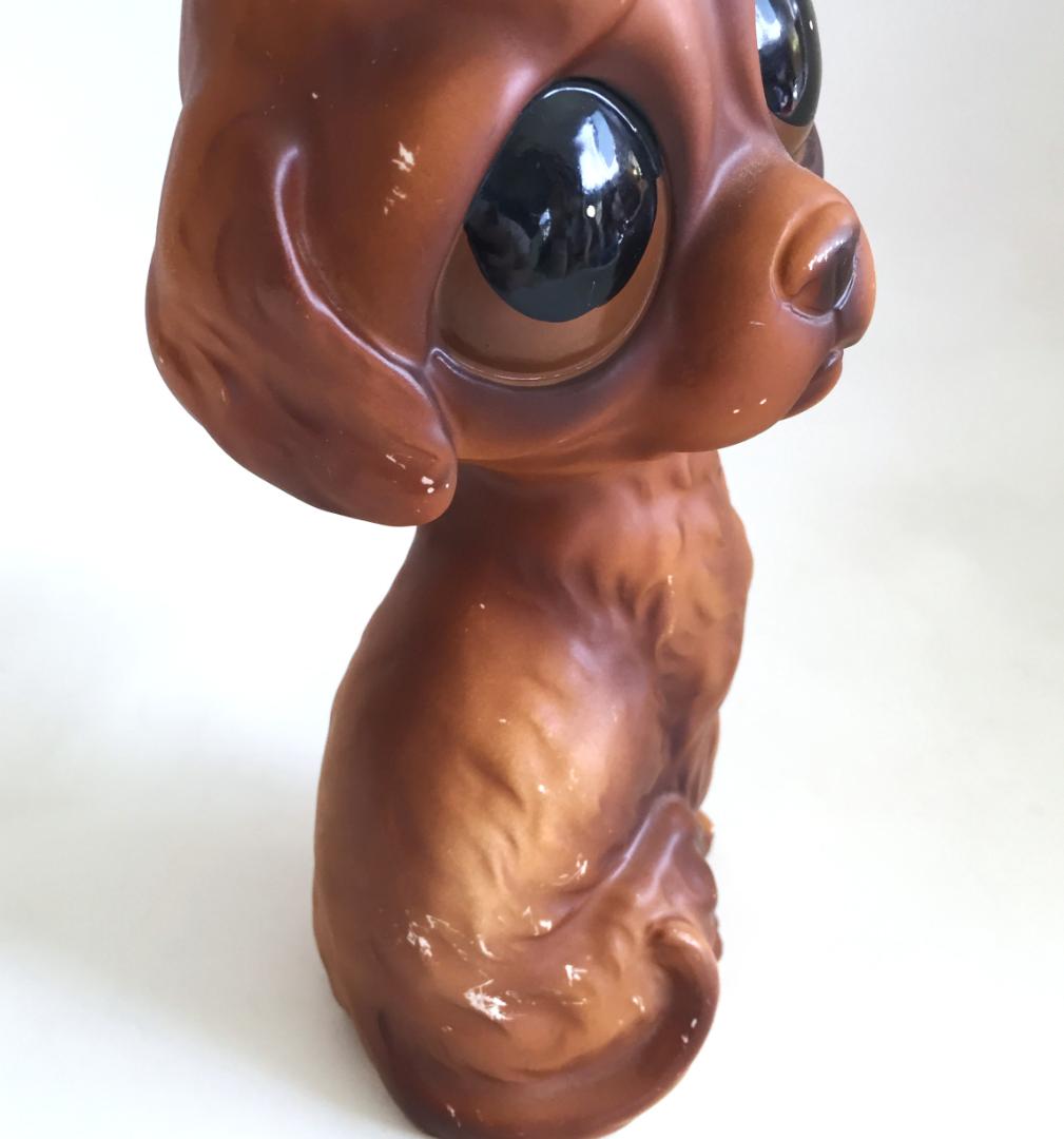 ビンテージEnesco製 Big eye Dog 置物 陶器 犬 フィギュリン