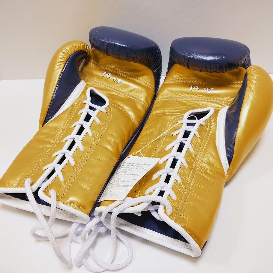 Winning ウイニング ボクシンググローブ 14oz 紺金 別注品③