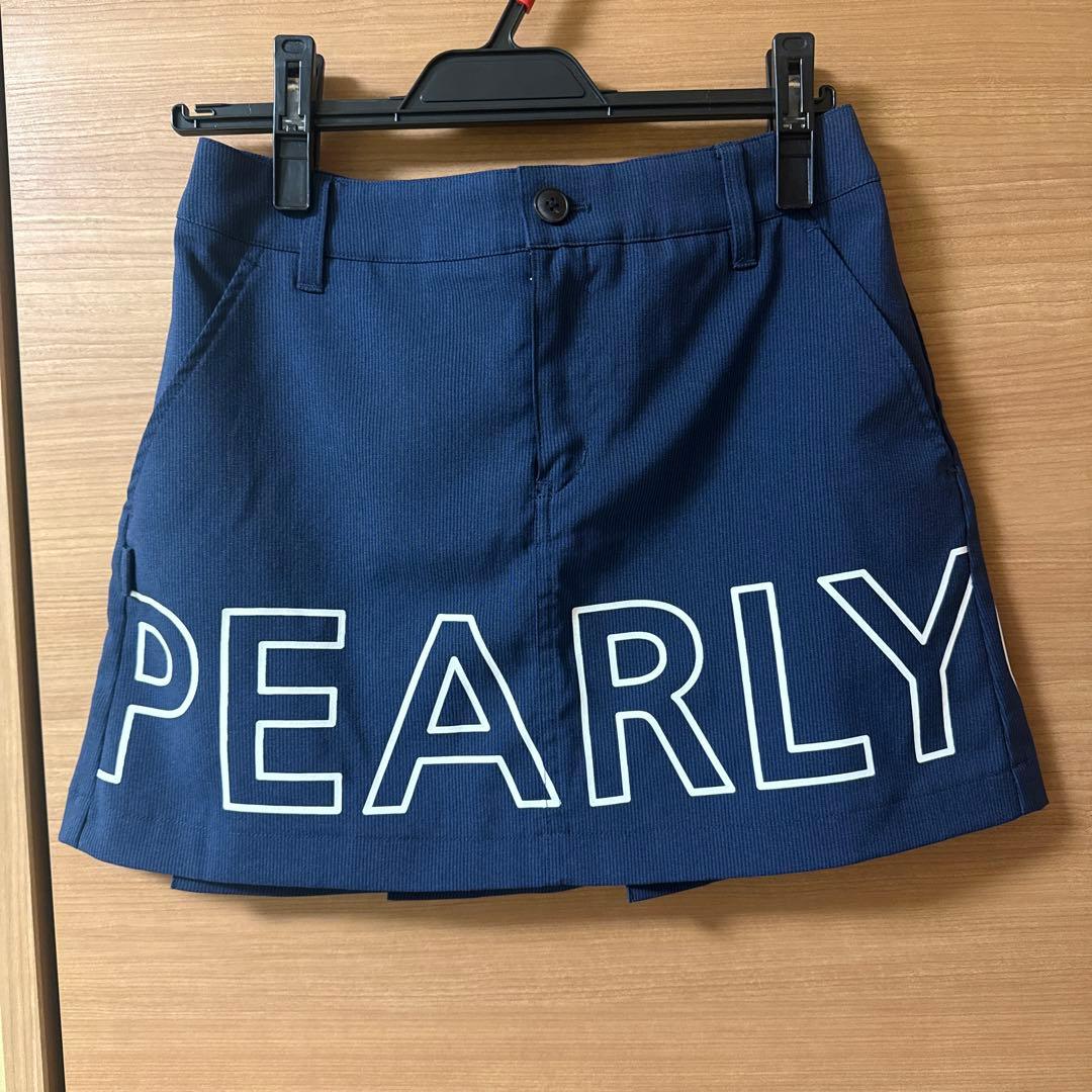 PEARLY GATES ネイビー プリーツスカート