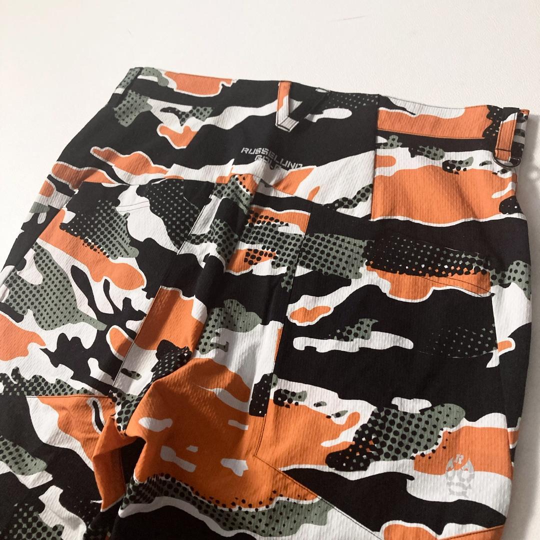 【ビッグサイズ/極美品】ラッセルノ カモフラパンツ 総柄 ゴルフ ストレッチ 7