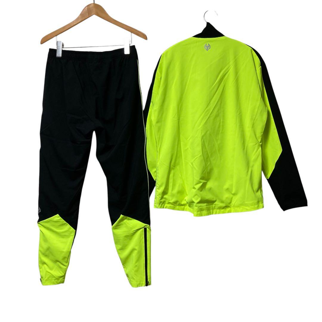 【美品】asics アシックス　ウインドブレーカー　セットアップ　裏起毛