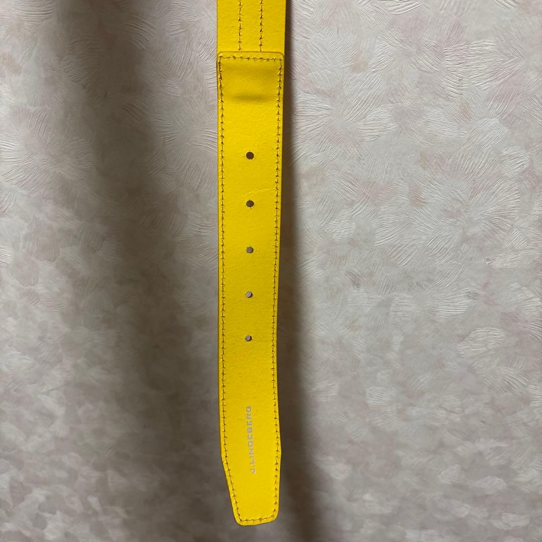 J.LINDEBERG イエローレザーベルト 100cm