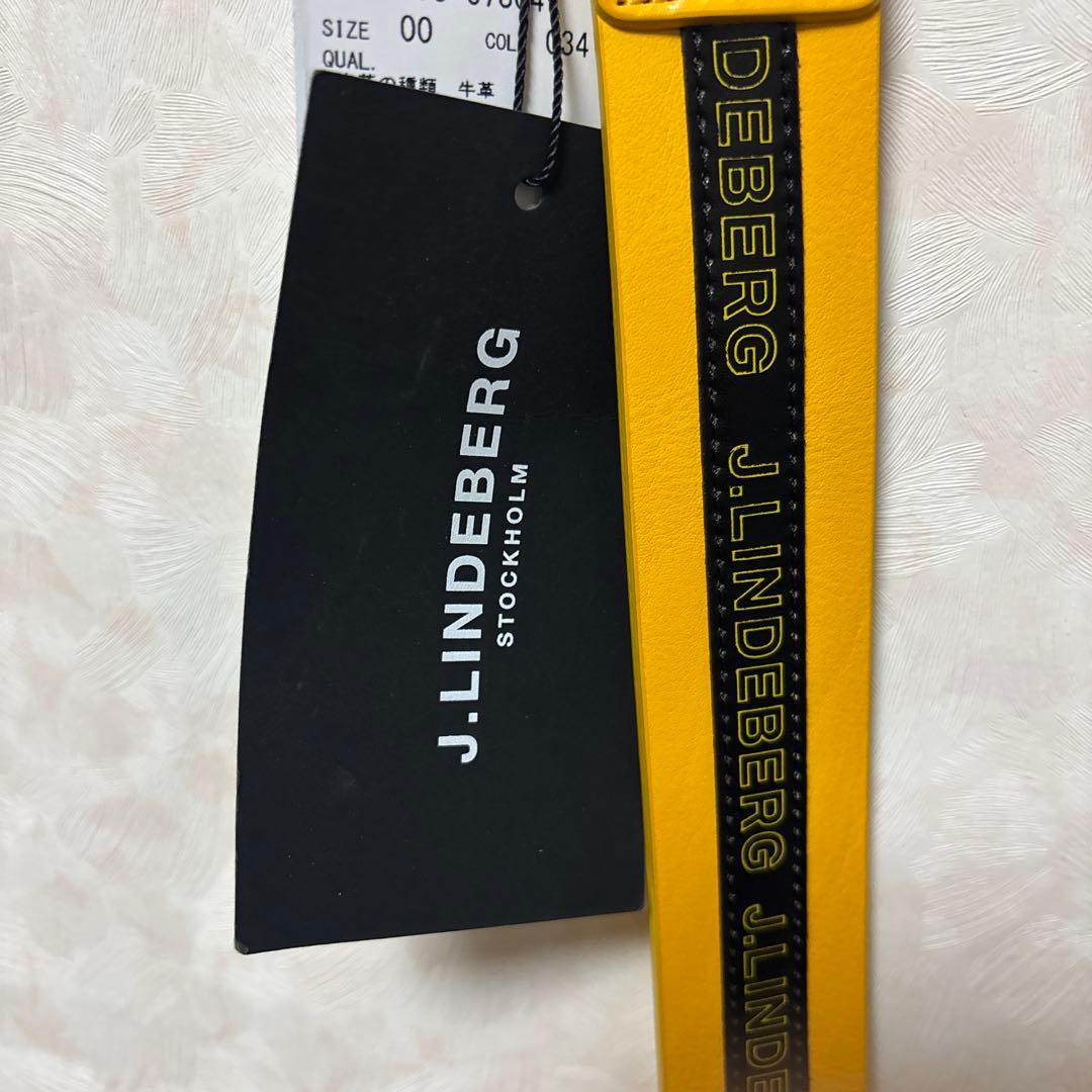 J.LINDEBERG イエローレザーベルト 100cm