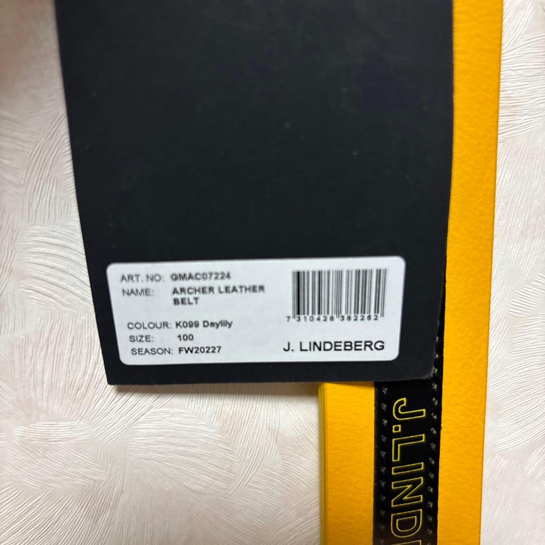 J.LINDEBERG イエローレザーベルト 100cm
