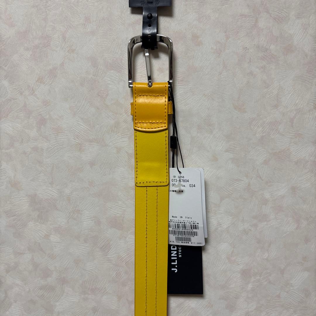 J.LINDEBERG イエローレザーベルト 100cm