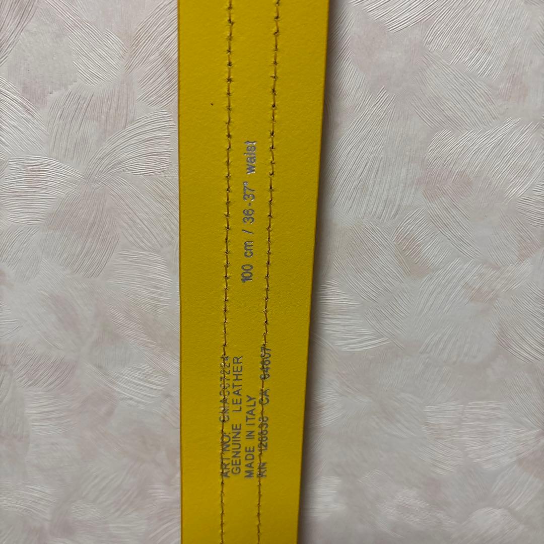 J.LINDEBERG イエローレザーベルト 100cm