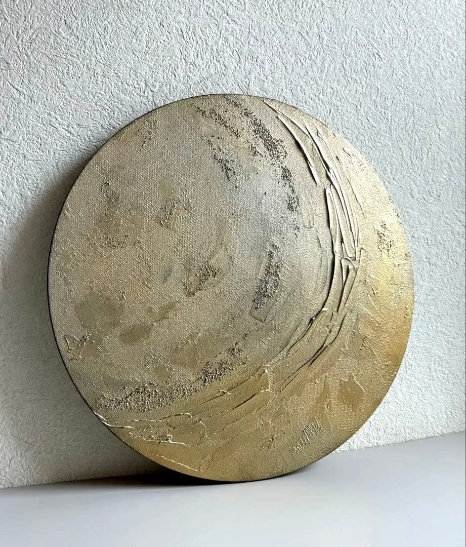 -Texture Art／30cm サークル N.キャンバスボード d