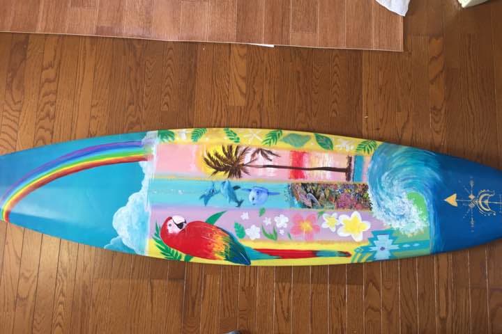 美品　一点もの　オリジナルペイントサーフボード